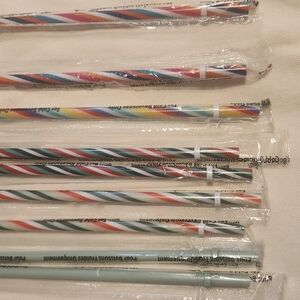 Colorful Striped Party Straws